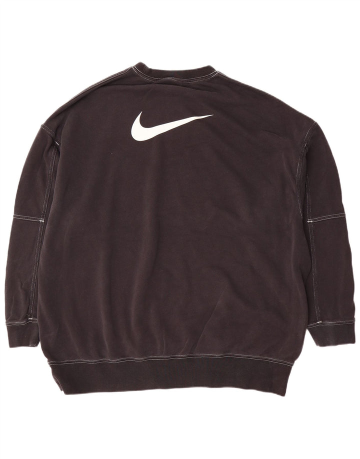Nike Sweat-shirt coupe ample pour homme en coton noir Taille S