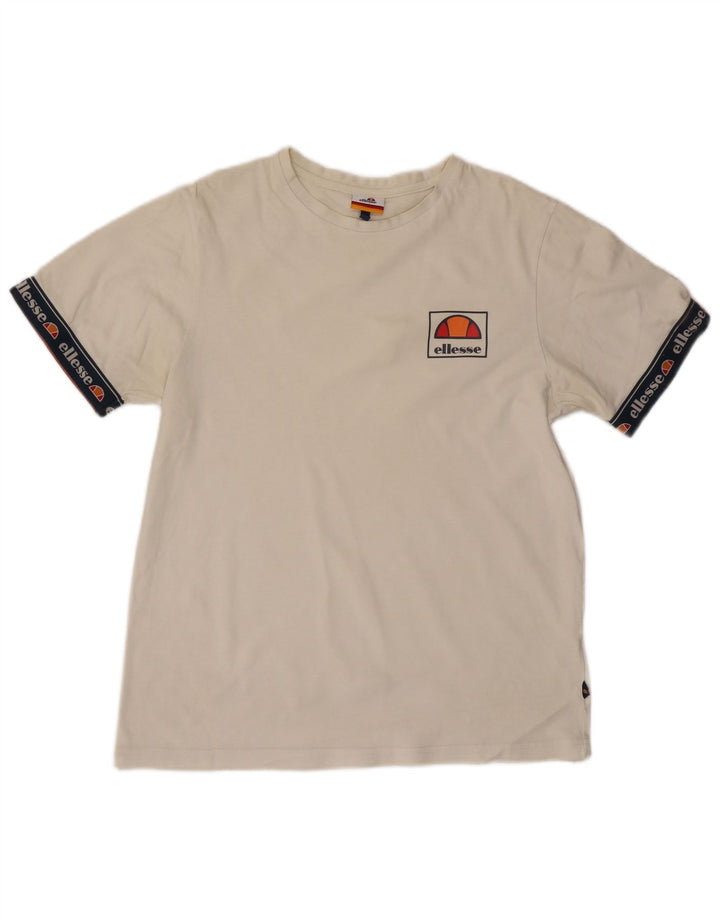 Ellesse T-Shirt Graphique Homme Blanc Moyen Coton