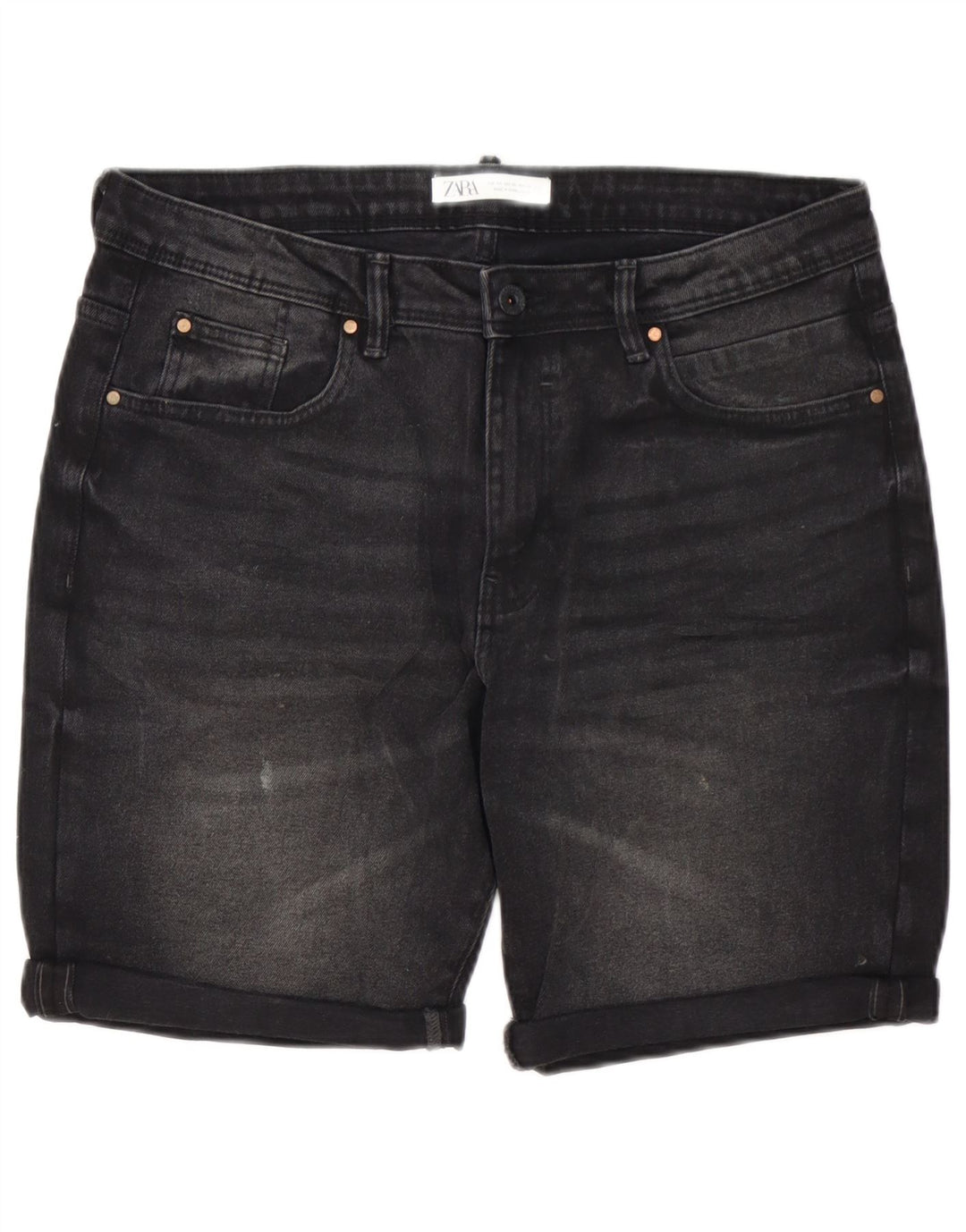 Zara Short en jean pour homme EU 44 Large W34 Coton noir