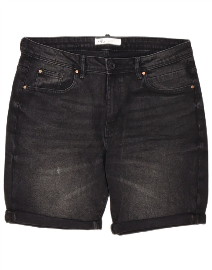 Zara Short en jean pour homme EU 44 Large W34 Coton noir