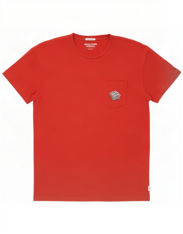 Jack & Jones T-Shirt Coupe Relax Homme Large Bordeaux