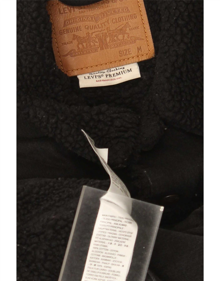Levi's Veste Sherpa Denim Homme UK 38 Coton Noir Moyen