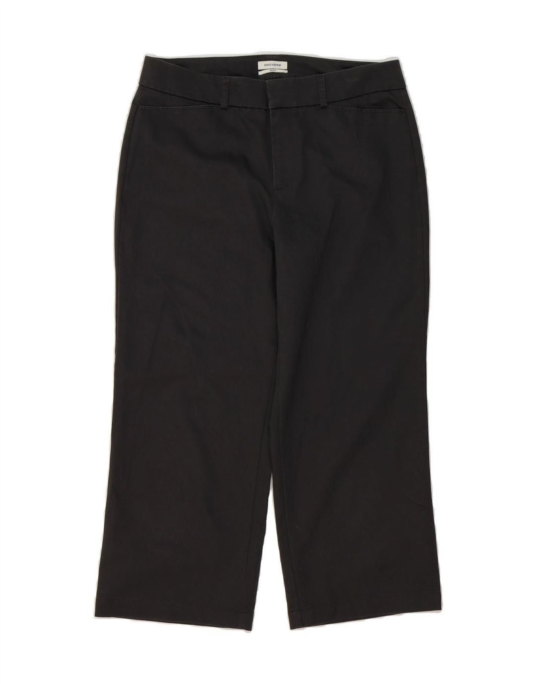 DOCKERS Womens Straight Capri Trousers US 8 Medium W30 L22 Grey Cotton Vintage Dockers and Second-Hand Dockers from Messina Hembry 