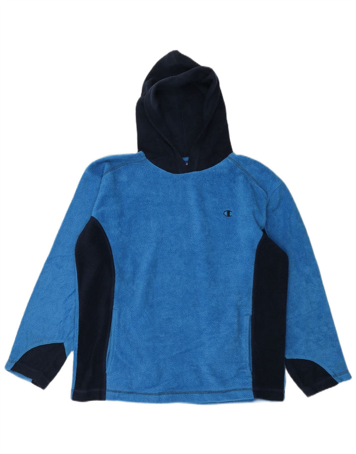 CHAMPION Pull Polaire à Capuche Garçon 15-16 Ans XL Bleu Colorblock