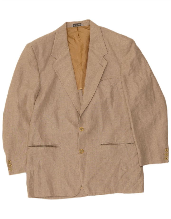 Wampum Veste Blazer 2 Boutons Homme IT 50 Grand Lin Beige