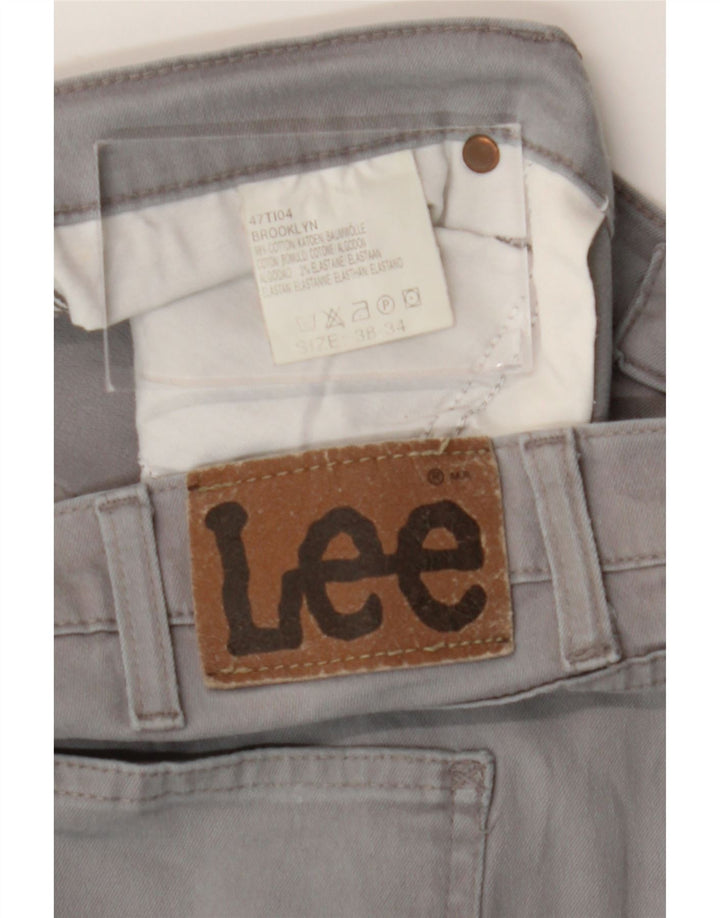 Lee Jean Droit Brooklyn Homme W38 L30 Gris Coton