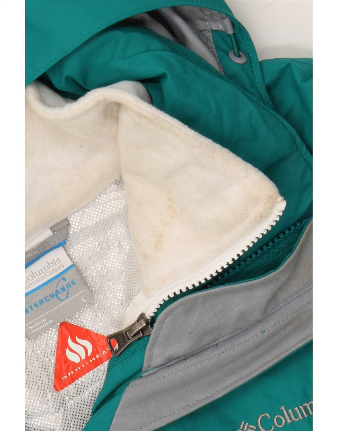 Columbia Veste de ski à capuche Interchange pour femme UK 16 Large Vert Colorblock