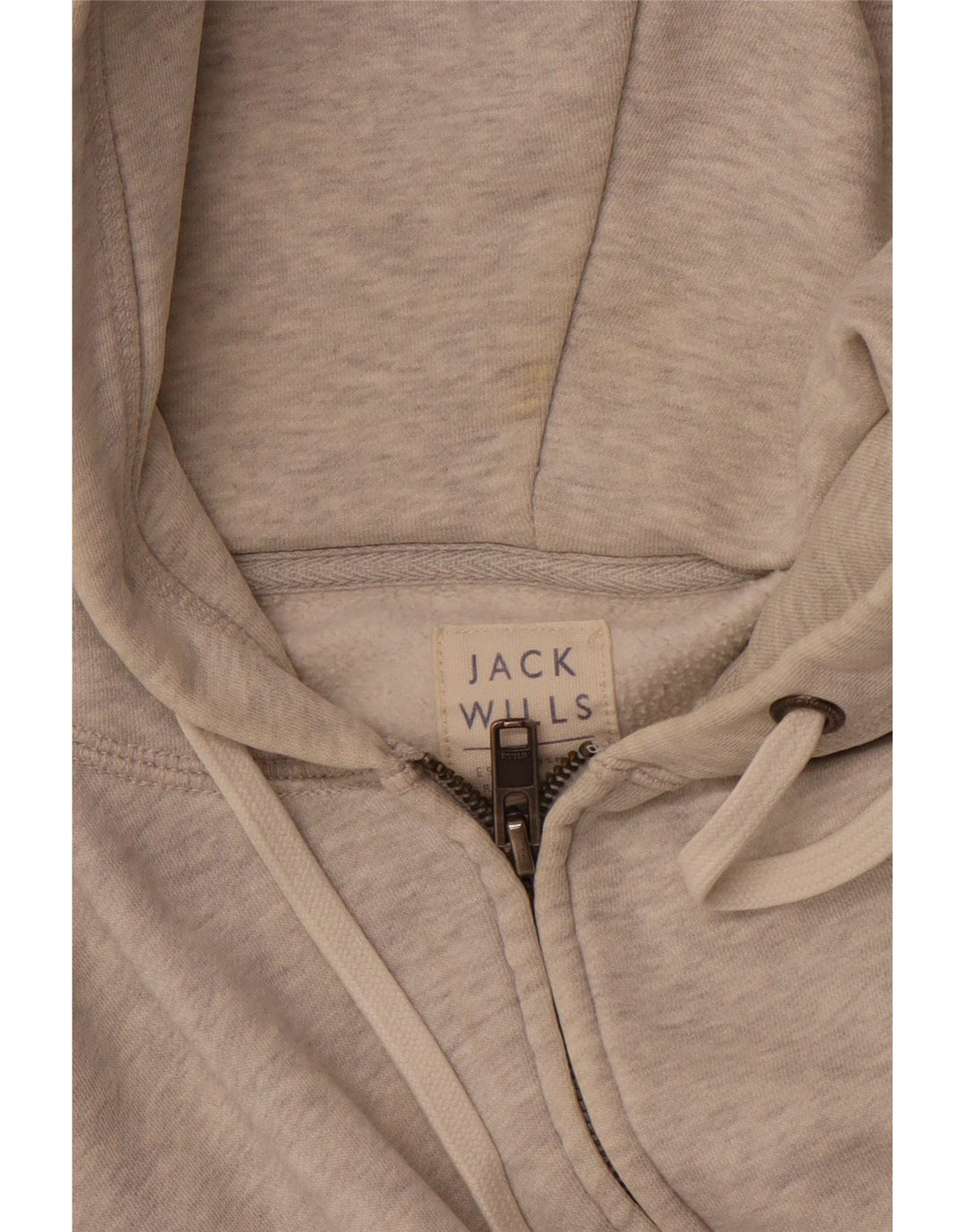 JACK WILLS Pull à capuche zippé pour homme Petit coton gris