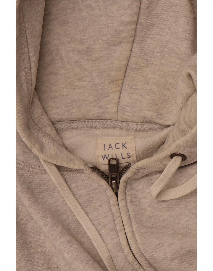 JACK WILLS Pull à capuche zippé pour homme Petit coton gris