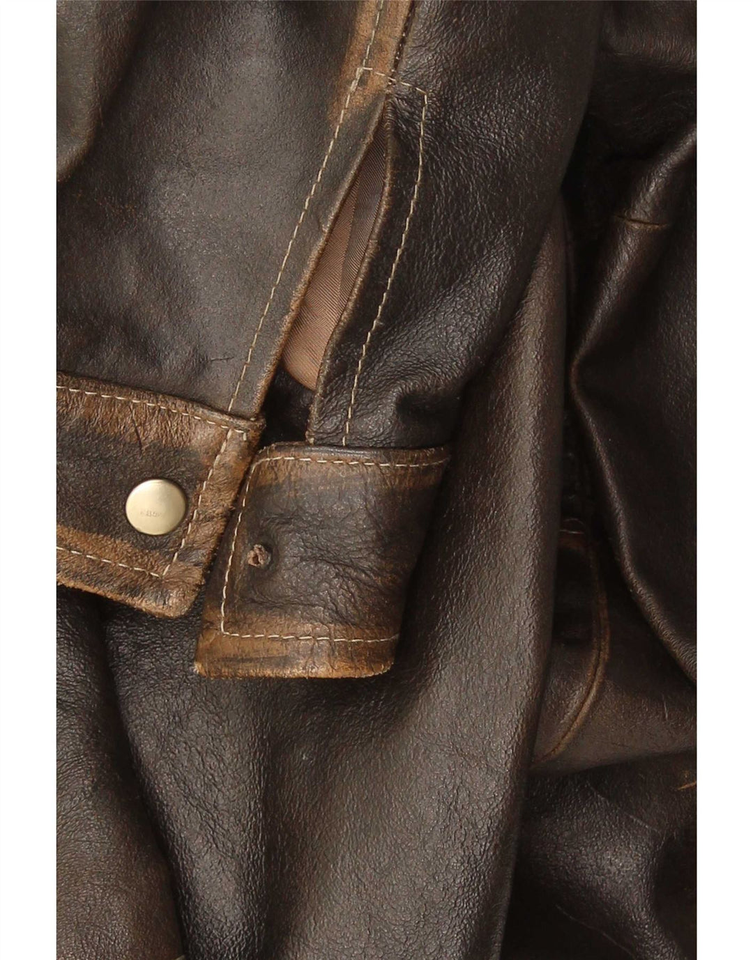 veste en cuir homme vintage IT 48 Marron moyen