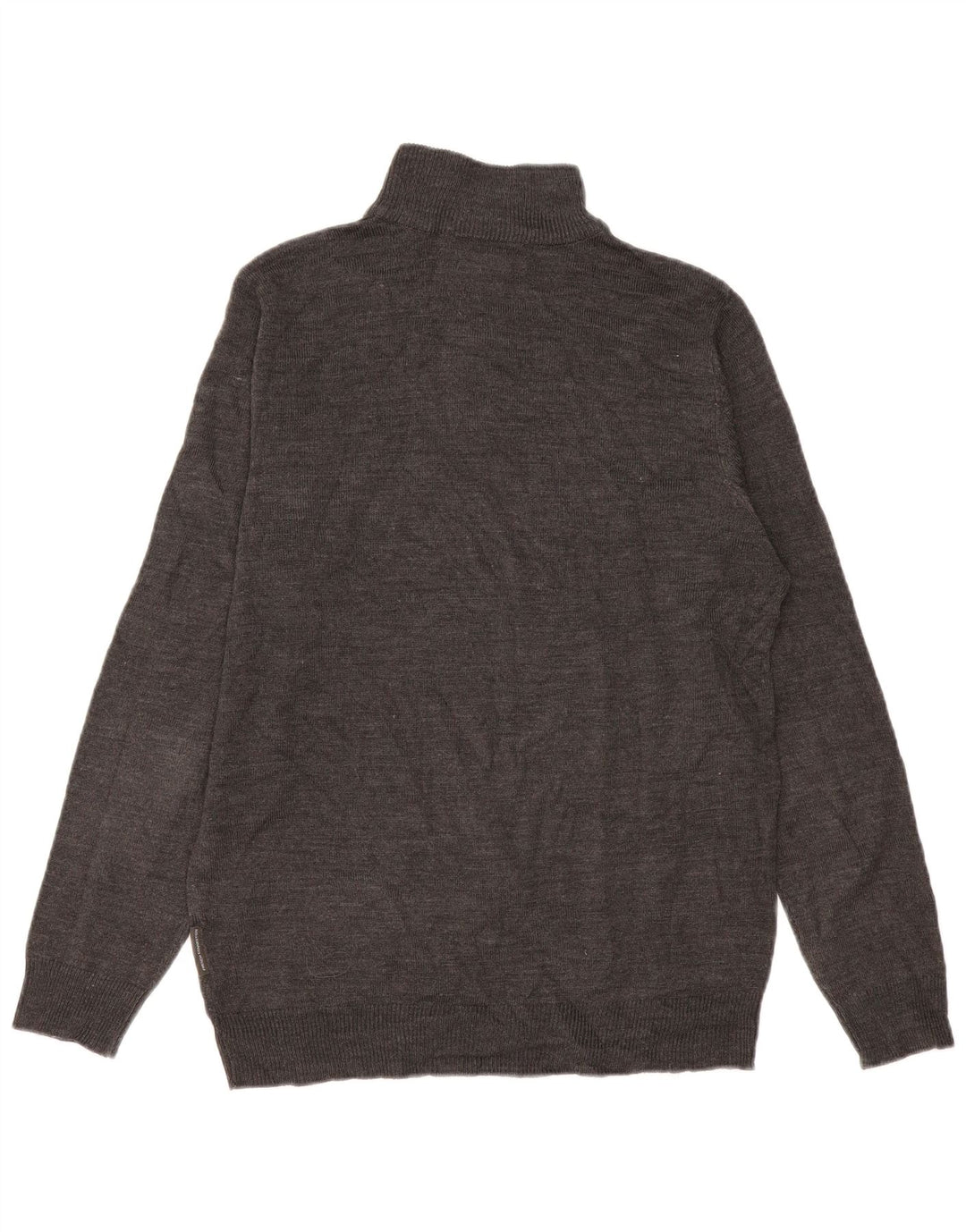 French Connection Pull Col Zippé Homme Large Gris Acrylique