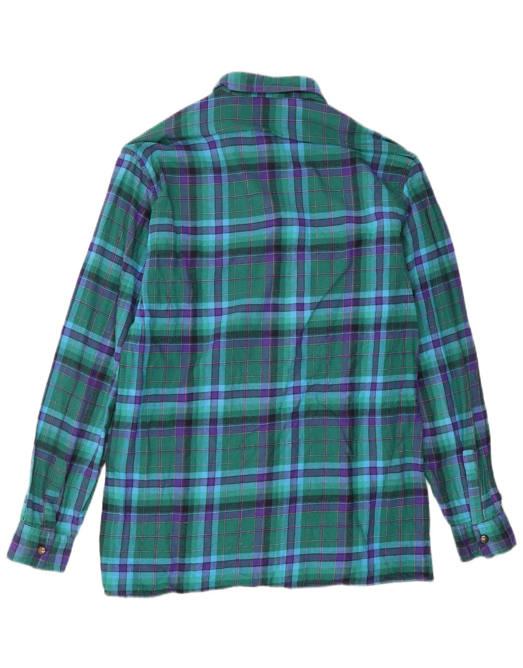 MC KEE'S Mens Flannel Shirt Size 38 Medium Green Check