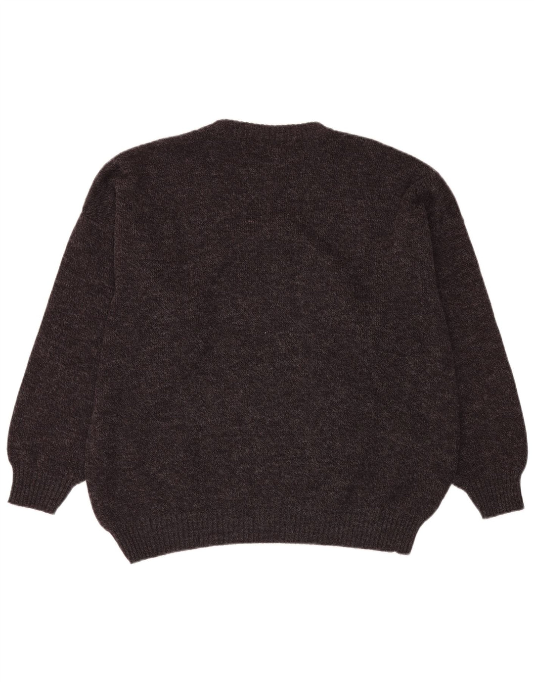 VINTAGE Pull ras du cou pour homme IT 54 XL Gris Fair Isle Wool