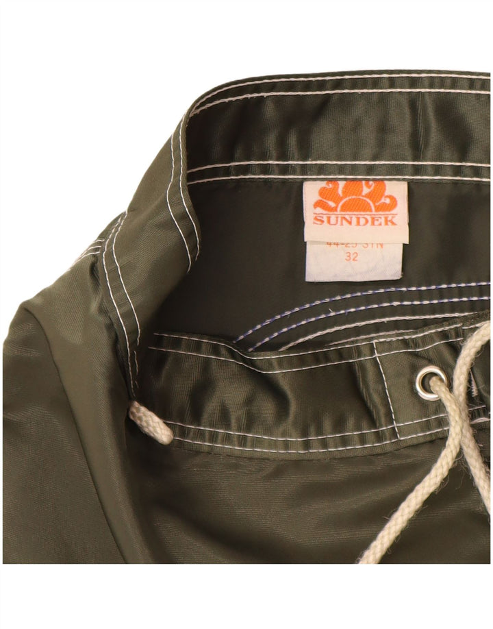 Sundek Short de bain homme nylon kaki moyen