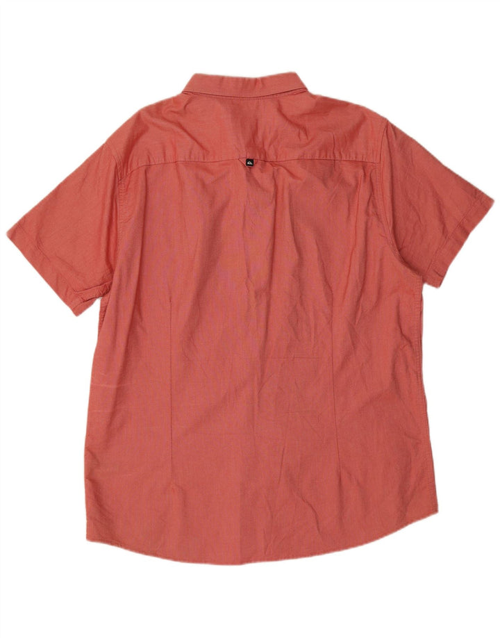 Quiksilver Chemise à Manches Courtes Homme Large Rouge Coton