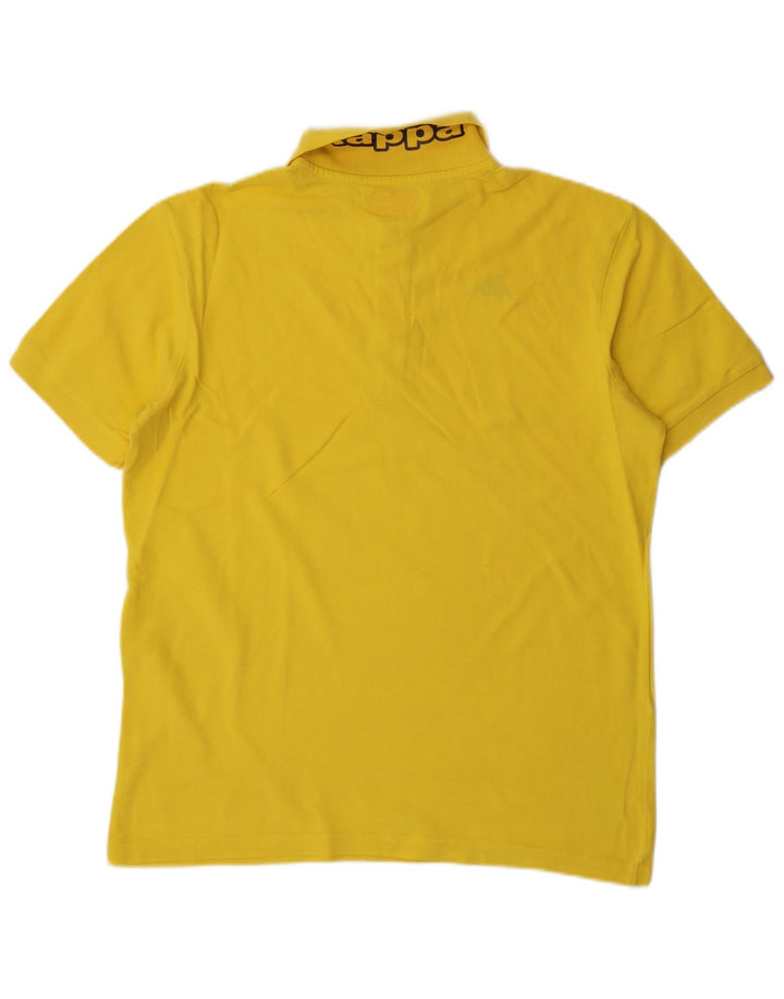 Kappa Polo Graphique Homme Large Jaune