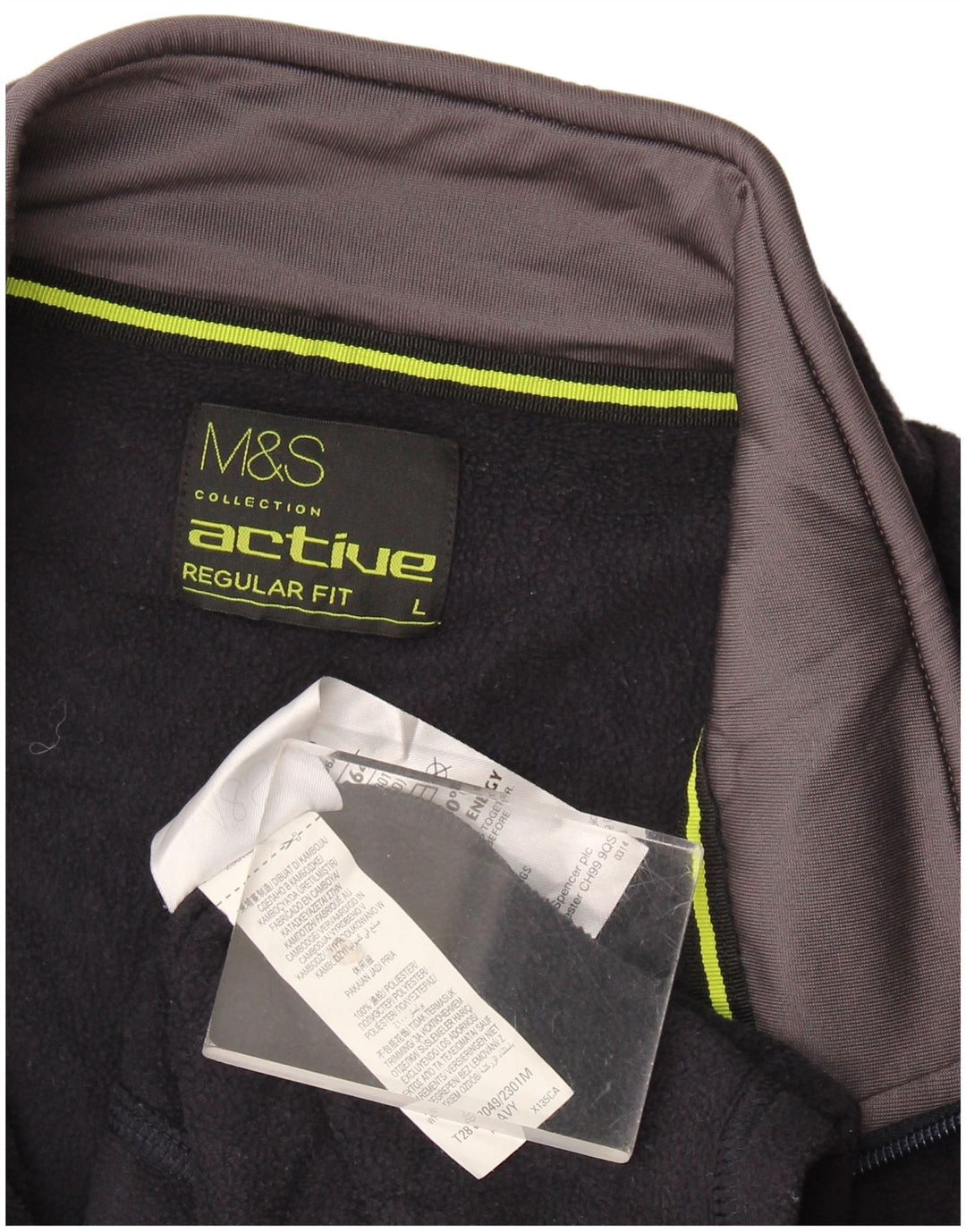 Marks & Spencer Veste polaire coupe régulière pour homme UK 40 Large Bleu marine