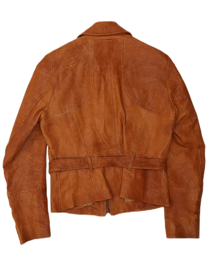 Masterpelle Veste en Cuir Femme IT 46 Grand Cuir Beige