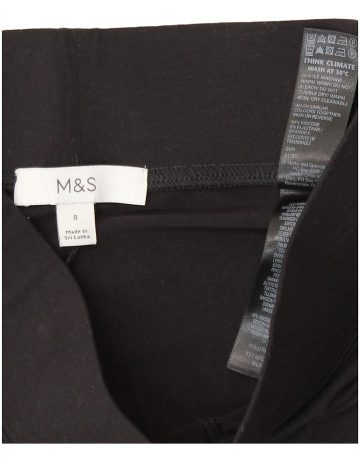 Marks & Spencer Legging court pour femme UK 8 Small Noir Viscose