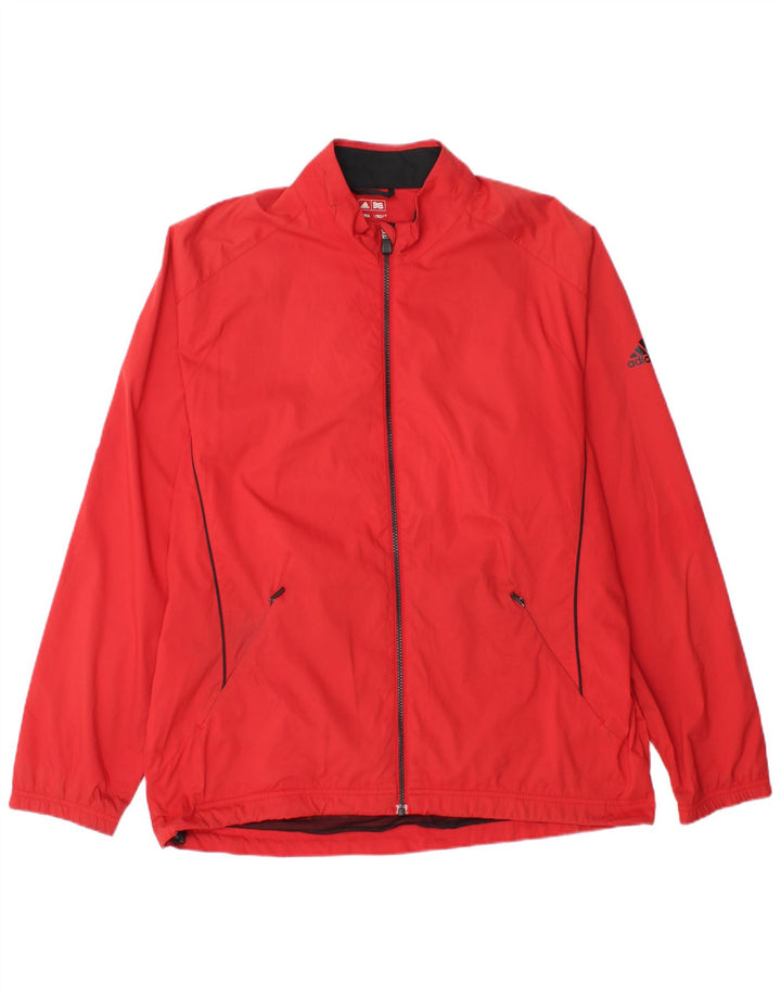 Adidas Veste de pluie Clima Proof pour homme UK 42 XL Rouge Colorblock Polyester