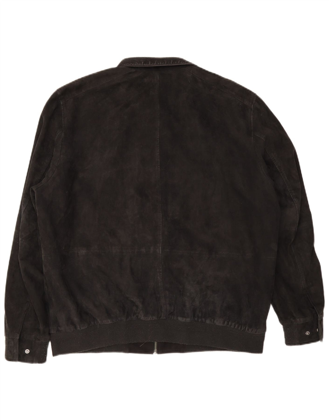 Christian Berg Veste en daim bomber pour homme UK 38 Bleu marine moyen en daim