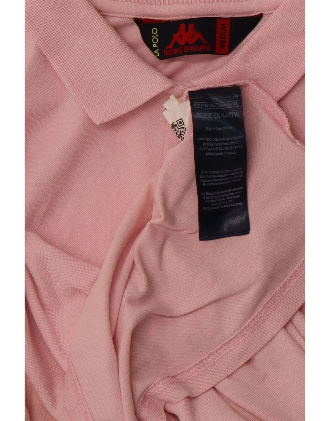 KAPPA Polo Femme UK 12 Coton Rose Moyen