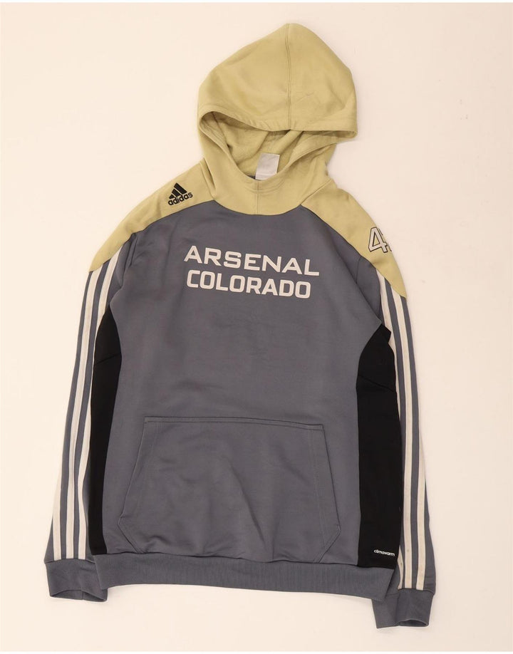 ADIDAS Pull à capuche Arsenal Colorado pour femme UK 16/18 Large Gris