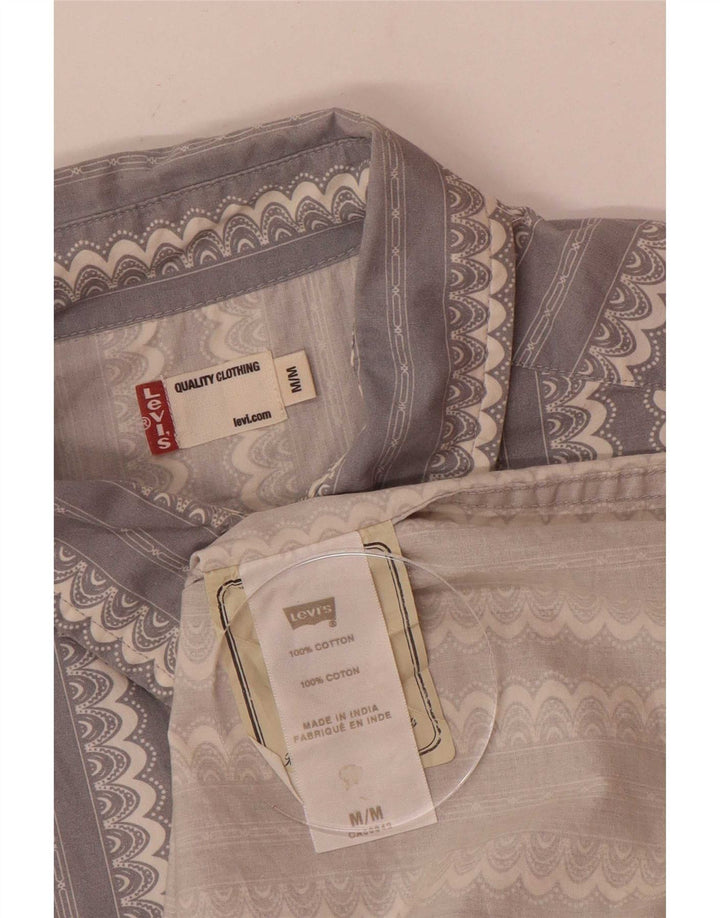 Levi's Chemise à Manches Courtes Homme Bleu Moyen Rayé
