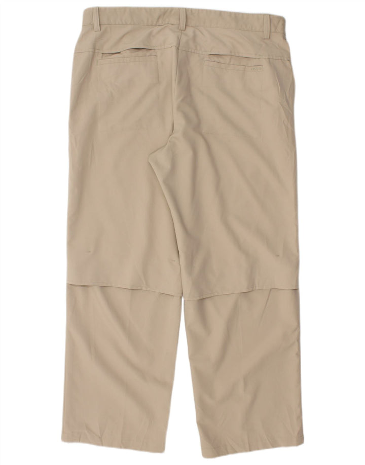Izod Pantalon Chino Droit Homme W36 L28 Beige Polyester