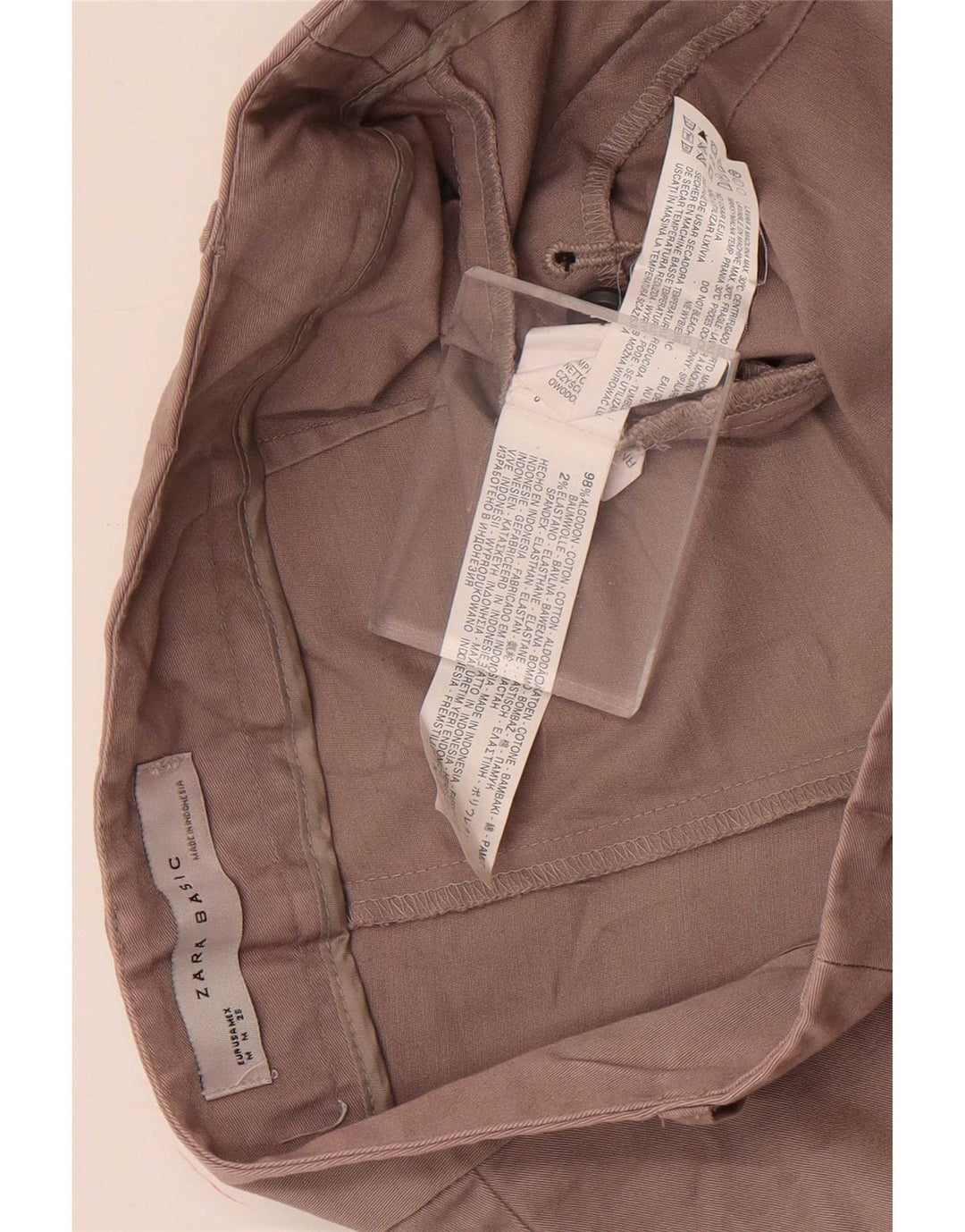 Zara Short décontracté pour femme moyen W28 en coton marron