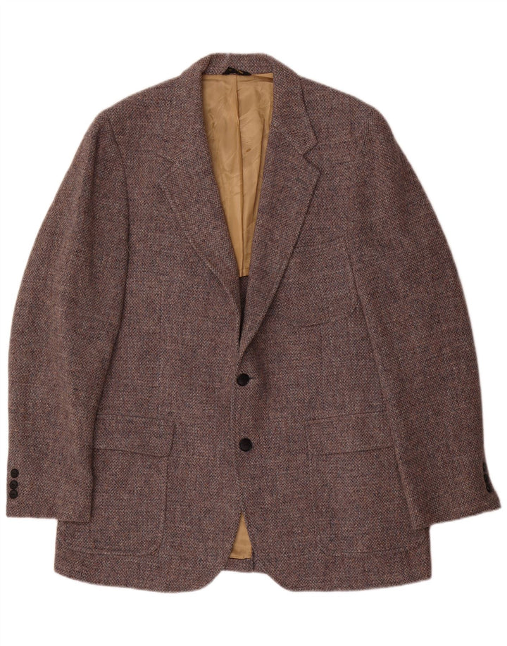 Harris Tweed Veste Blazer 2 Boutons Homme UK 38 Laine Gris Moyen