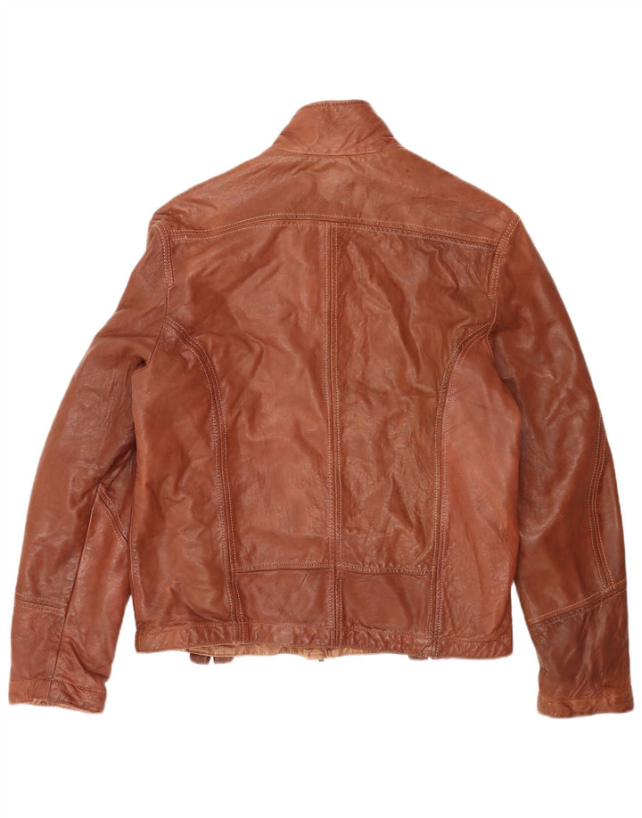 veste en cuir réversible vintage pour hommes UK 40 Large Brown