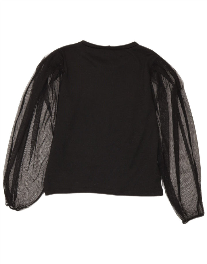 Zara Chemisier à manches longues pour femme UK 10 Petit Noir