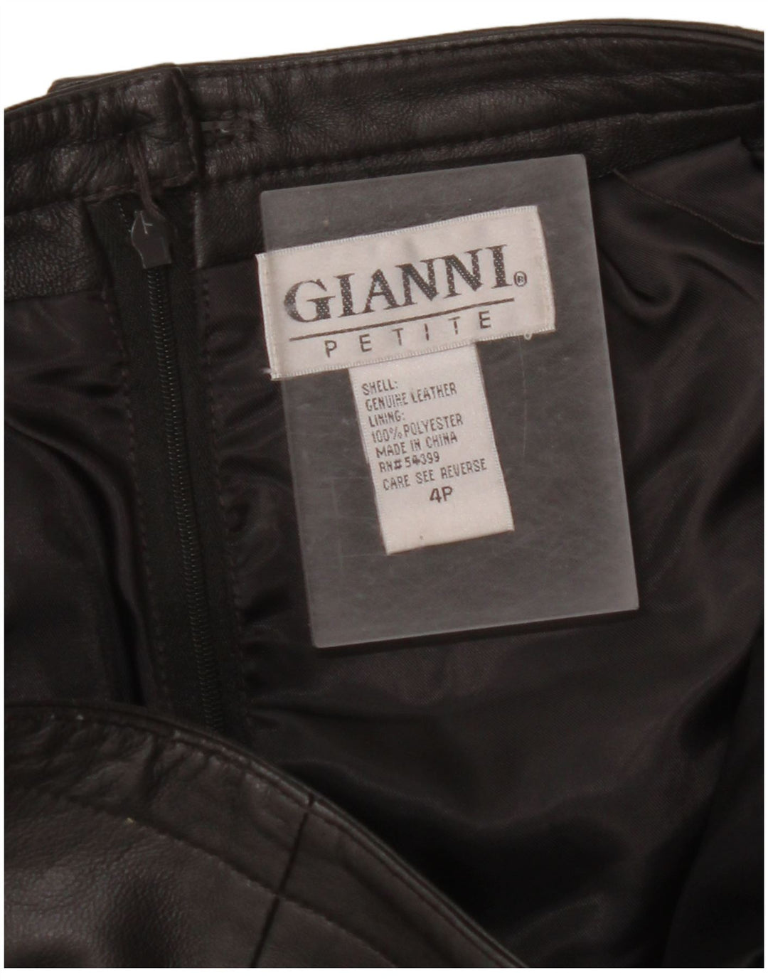 GIANNI Pantalon fuselé en cuir pour femme US 4 Small W26 L28 Cuir marron