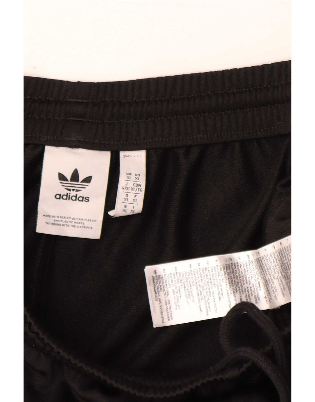 Adidas Pantalon de survêtement graphique pour homme XL Noir Polyester