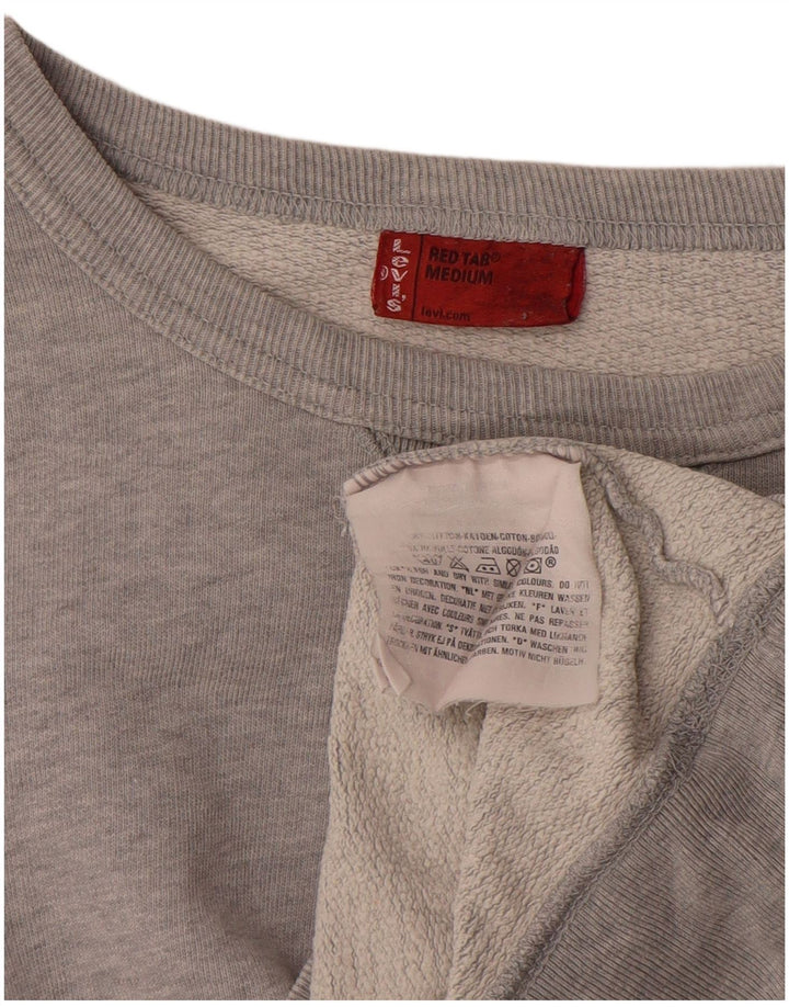 Levi's Sweat Oversize Femme UK 44 Gris Moyen Moucheté Coton