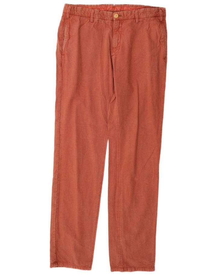 MASSIMO DUTTI Pantalon chino coupe décontractée pour homme EU 42 Large W32 L32 Rouge