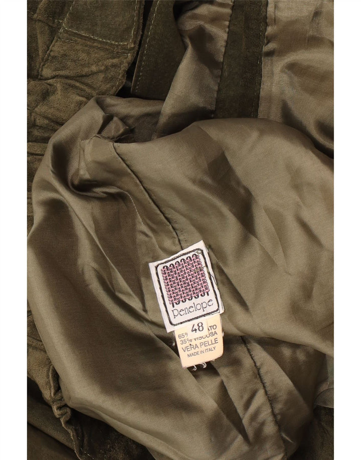Penelope Veste en Daim Femme IT 48 XL Cuir Kaki