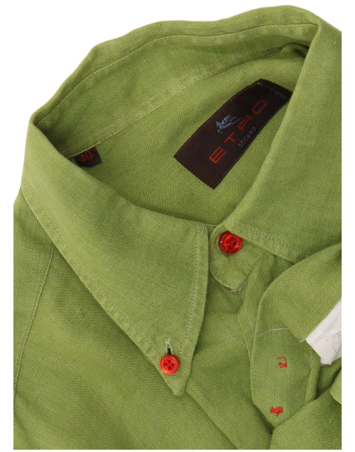 Etro Chemise homme taille 40 lin vert moyen