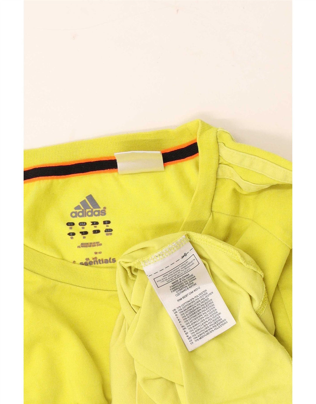 Adidas T-Shirt Climalite Homme Jaune Moyen Coton