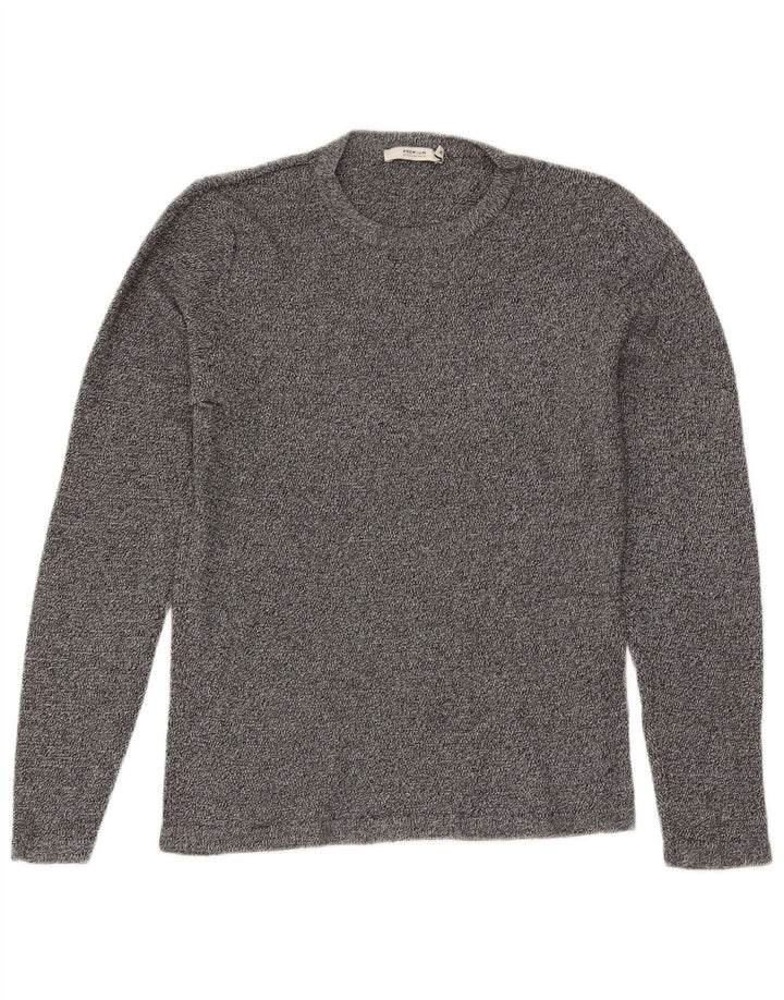 Jack & Jones Pull Col Rond Homme Gris Moyen Moucheté Coton