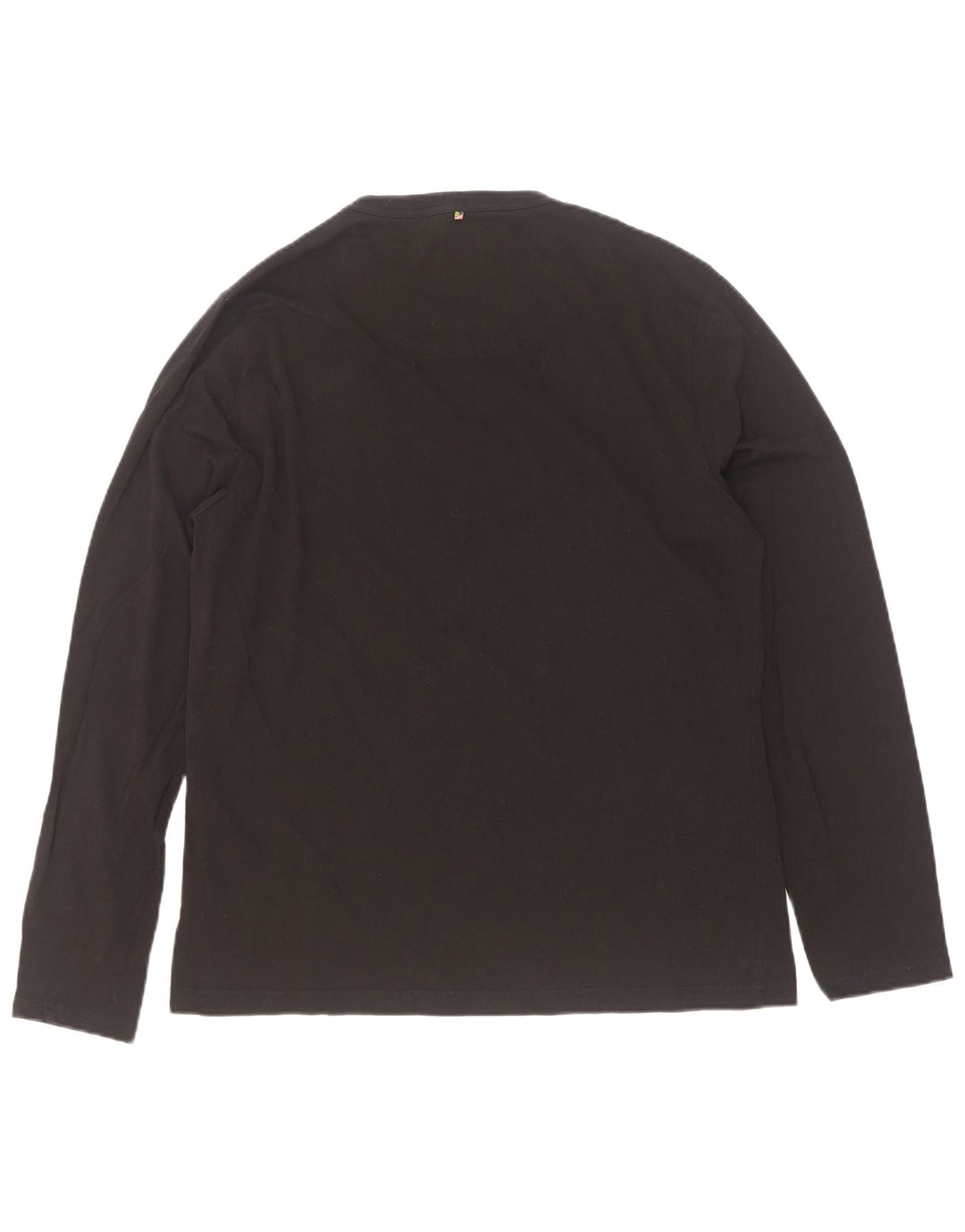 Pretty Green Haut graphique à manches longues pour homme en coton noir