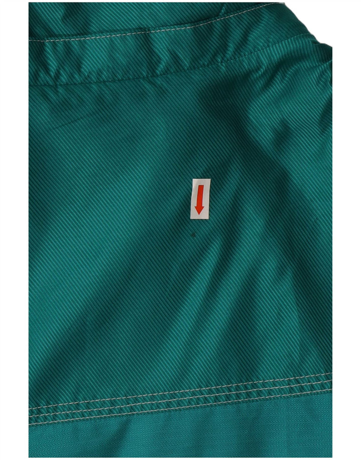 vintage Mens Graphic Ski Jacket EU 48 Medium Green Colourblock Polyamide