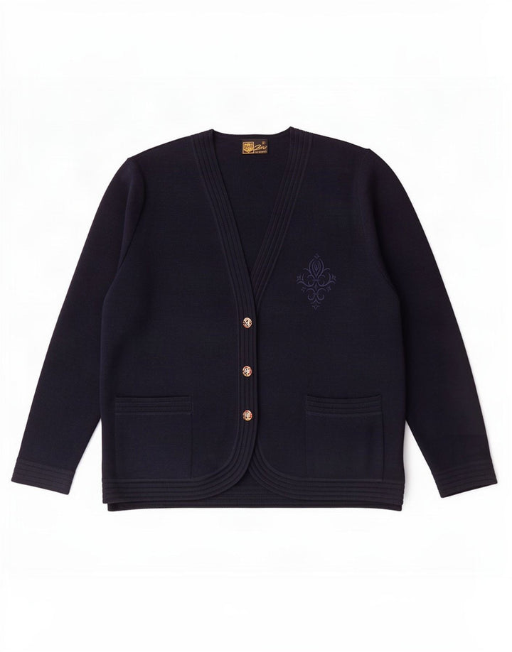 Zero Femme Cardigan Pull IT 52 2XL Bleu Marine