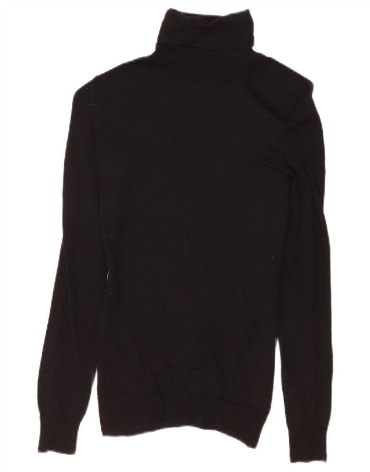 Massimo Dutti Pull col roulé pour femme UK 8 Small Noir
