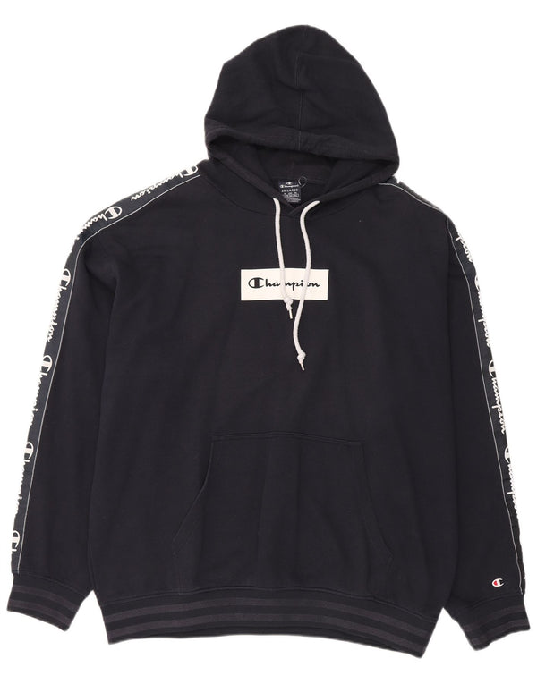 CHAMPION Pull à capuche graphique pour homme 2XL en coton bleu marine