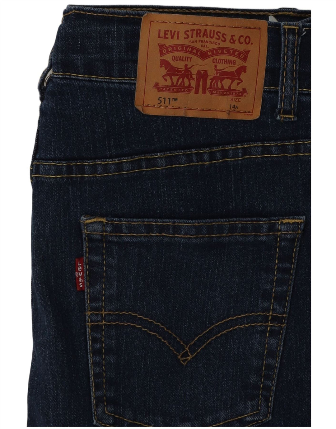Levi's Garçon 511 Slim Jean 13-14 ans W24 L25 Bleu Marine Coton