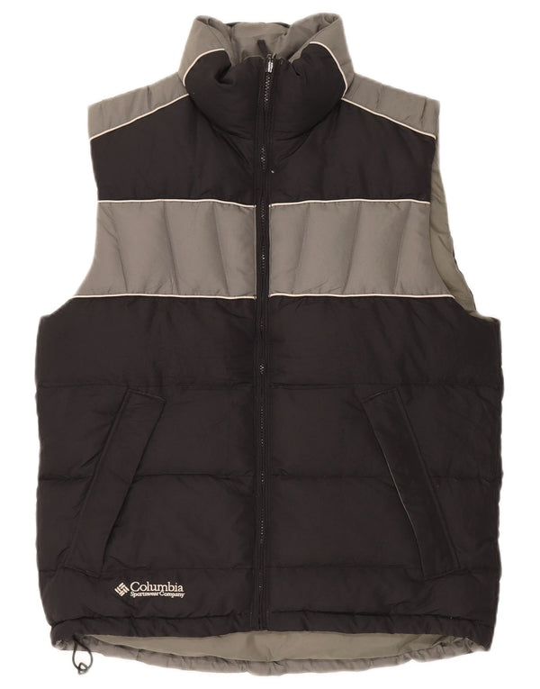 Columbia Gilet rembourré pour homme UK 36 Small Noir Colorblock Polyester Sports