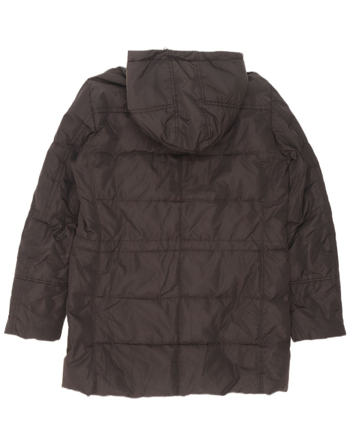 PEUTEREY Manteau matelassé à capuche pour homme UK 40 Large Noir Polyester