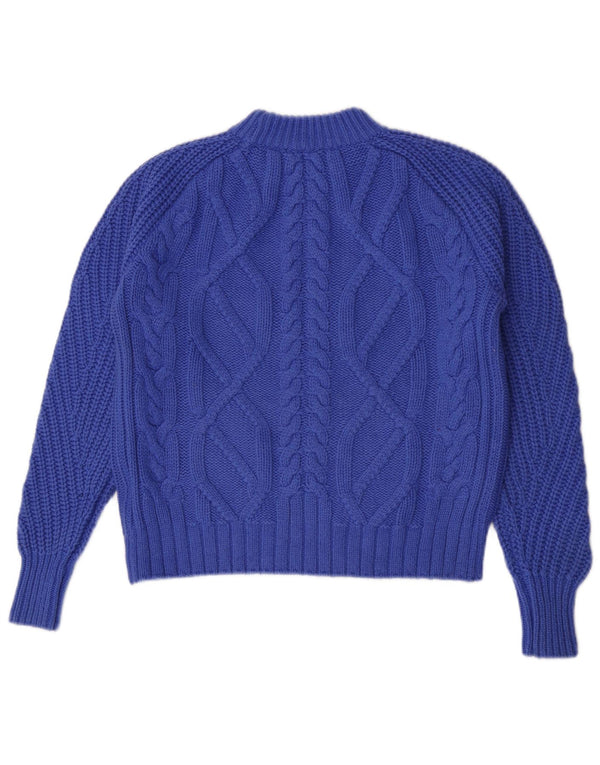 Marks & Spencer Pull à col roulé autographe pour femme UK 8 Small Bleu